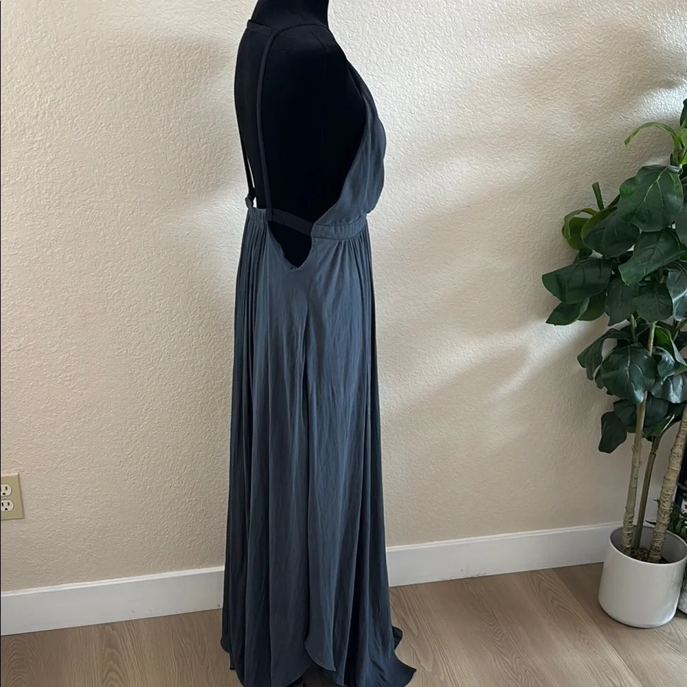 Free People Caught In The Moment T-Strap Chiffon Halter Maxi Dress 0136 - Picture 6 of 11